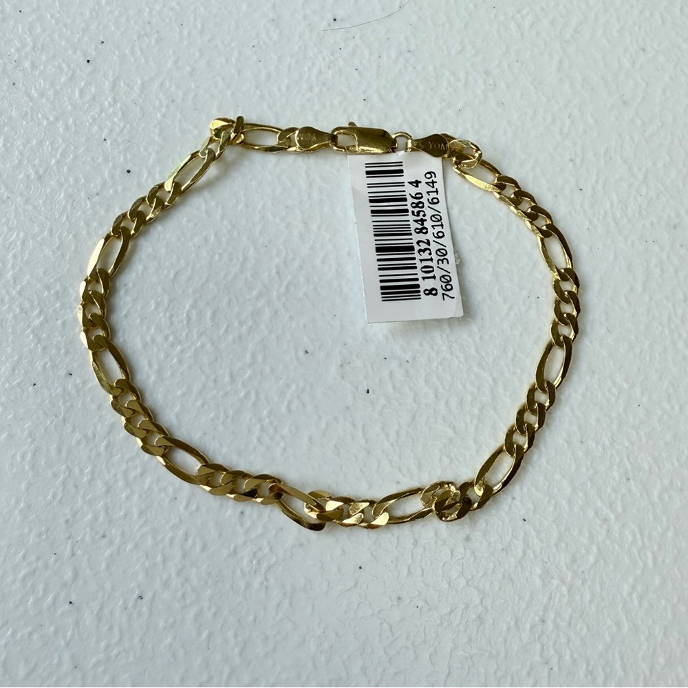 NWT Gold over Sterling Silver unisex Italian made Chain Bracelet